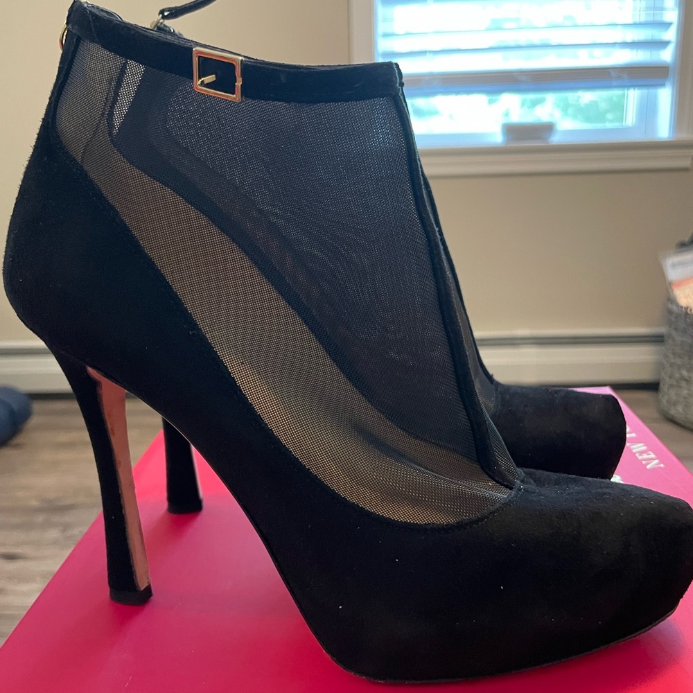 Kate Spade Black Mesh Heels